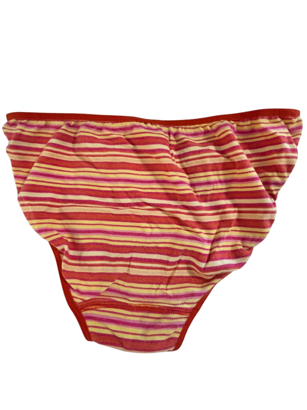 Vintage Y2K St. Eve Striped Bikini Panties Size Large Pink Orange Retro - Picture 2 of 6